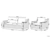 BELIANI Lounge 4er Set Hellbraun Rattanoptik Dekorativ Produktbild-Vorschau 3