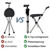 Schwarzer klappbarer Alu-Sitz, Trekkingstock: Außen, Produktbild-Vorschau 2