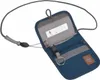 An open blue and gray wallet with a lanyard. Voir les images du produit