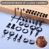 Boucles d'oreilles hommes Acier inoxydable Clous d'oreilles Voir les images du produit 7
