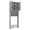 vidaXL Armadio per lavatrice grigio cemento 64x25,5x190 cm Anteprima dell’immagine prodotto 5