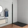 A modern bathroom with a shower enclosure, sink, and vanity. Produktbild-Vorschau
