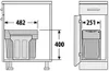HAILO 3666821 Abfallsorter 30 (2x15) Liter TANDEM ab 30 cm Produktbild-Vorschau 9