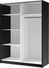 AX LIVING Kleiderschrank schwarz mit Spiegel 202 cm – Produktbild-Vorschau 4