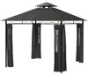 Outsunny Pavillon 3 x 3 m Gartenzelt mit Seitenwand Produktbild-Vorschau 1