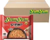 A product shot of Yum Yum instant noodles with a cardboard box in the background. Produktbild-Vorschau