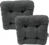2er-Set Gepolsterte Stuhlkissen Grau 38x38x8 cm - 1008 Produktbild-Vorschau 1