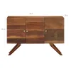vidaXL Sideboard Braun Altholz Massiv 110x30x75 cm Produktbild-Vorschau 10