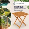 CASARIA® Table d'appoint pliante en bois d'acacia Voir les images du produit 2