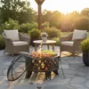Braciere Relaxdays, Ø 66 cm, con griglia, parascintille e Anteprima dell’immagine prodotto 2