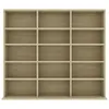 vidaXL Półka na płyty CD dąb sonoma 100x23x89,5 cm materiał Podgląd zdjęcia produktu 3