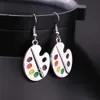 Mode Frauen Emaille Palette Pinsel Baumeln Haken Ohrringe Produktbild-Vorschau 2