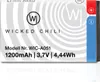 Batteria Wicked Chili 2X compatibile con AMV Fritz!Fon C6 - Anteprima dell’immagine prodotto 1