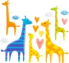 Oblique Unique Giraffen 3D Sticker Tier Aufkleber Set für Produktbild-Vorschau 2