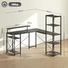 HOMCOM Schreibtisch, L-förmiger Computertisch 137 x 140 x Produktbild-Vorschau 3