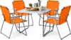 XL 5-teiliges Campingmöbel Set Alu mit Tragegriff Camping 80x60x68cm Orange Produktbild-Vorschau