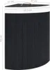 vidaXL Rohový kôš na bielizeň Bamboo Black 60 L Náhľad obrázku produktu 7