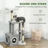 PawHut Škrabadlo 107 cm Mačací veža s jaskyňou, plyšové Náhľad obrázku produktu 6
