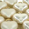 Weihnachtsanhänger Herz Pearl beige 4 cm aus Glas - 12er Produktbild-Vorschau 3