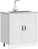A white sink cabinet with a faucet and sink basin is shown. Anteprima dell’immagine prodotto