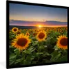 MuchoWow® Gerahmtes Poster Blumen - Nacht - Sonnenuntergang Produktbild-Vorschau 1