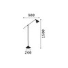 Industrial-Minimal Newton Stojací lampa kovová černá 1 Náhled obrázku produktu 3
