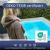 Flauschiger Bademantel mit Kapuze und Schallkragen Produktbild-Vorschau 4