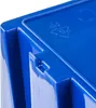 A close-up view of the corner of a blue plastic storage box, showing a recycling symbol and text. Náhľad obrázku produktu