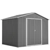 GIHAUVIA Metall Gerätehaus Grau 180 × 229,4 × 191 cm Produktbild-Vorschau 11