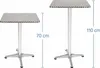 3-tlg. Bistrogarnitur Balkonset 60x60cm Alu klappbar höhenverstellbar Produktbild-Vorschau