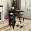 Ensemble de table de bar avec 2 tabourets rembourrés et 3 Voir les images du produit 1