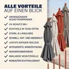 KINGSLEEVE® Holz Sonnenschirm 330 cm UV Schutz 80+ Produktbild-Vorschau 9