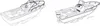 Two line drawings of boats on water. Produktbild-Vorschau