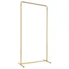 1*2m Metall Hochzeitsbogen gold mit beigem Hintergrundstoff Produktbild-Vorschau 5