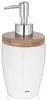 Kela Zeepdispenser Natura, keramiek, wit, bamboe, 17,5 cm Productafbeelding-voorbeeld 2