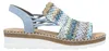 Rieker Damen Sandalette Blau/Bunt Voir les images du produit 15
