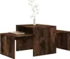 sada konferenčných stolíkov vidaXL Smoked Oak 100x48x40 cm Náhľad obrázku produktu 3