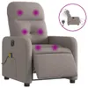 Massagesessel Elektrisch Taupe Stoff Produktbild-Vorschau 1