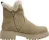 A single beige winter boot with cream-colored faux fur lining is shown against a white background. Voir les images du produit