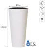 Květináč TUBUS SLIM s vkladem 25 cm - barva: bílá (matná) Anteprima dell’immagine prodotto 6