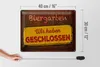 Blechschild Biergarten wir haben geschlossen, 40 x 30 cm, Produktbild-Vorschau 5