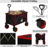 A collage of images showcasing a foldable hand trolley and its features. Produktbild-Vorschau