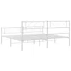 Bettgestell mit Kopf- und Fußteil Metall Weiß 183x213 cm Produktbild-Vorschau 7