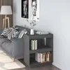 vidaXL Bücherregal Grau 60x35x71 cm Massivholz Kiefer Produktbild-Vorschau 2
