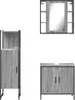 vidaXL 3-tlg. Badmöbel-Set Grau Sonoma Holzwerkstoff Produktbild-Vorschau 5