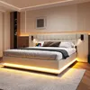 A modern bedroom with a bed featuring LED lighting. Anteprima dell’immagine prodotto