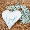 2 Eukalyptus Metallherzen Anhänger weiß grün - Hochzeit Produktbild-Vorschau 3