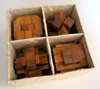 Zestaw 4 gier logicznych - drewniane puzzle 3D w ozdobnym Podgląd zdjęcia produktu 3