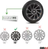 Sparco Radkappen 15 Zoll Varese Gold Schwarz 4tlg Produktbild-Vorschau 3
