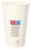 50 Trinkbecher, Pappe "To Go" 0,4 l Ø 9 cm · 13,9 cm weiss Produktbild-Vorschau 5